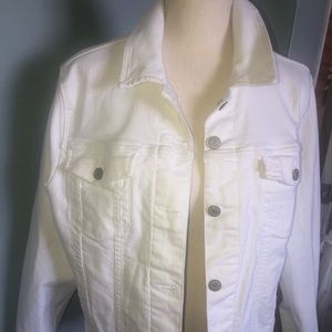 Levi’s White jacket.